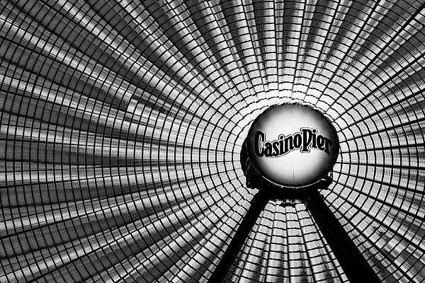 Ferris Wheel Seaside Heights Bw Print