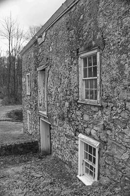 Wall Art featuring the photograph Fieldstone Workshop - Waterloo Village by Christopher Lotito