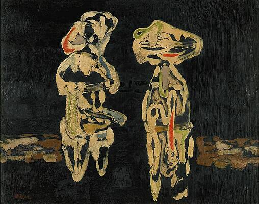 Expressionism Wall Art featuring the painting Figures by Jankel Adler