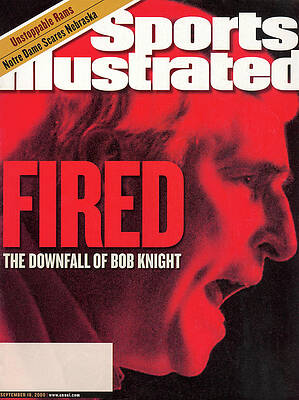 Bob Knight Fired Headline Photograph