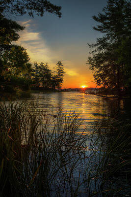 Reflection Wall Art featuring the photograph First Touch Of Sun On Lost Lake by Owen Weber