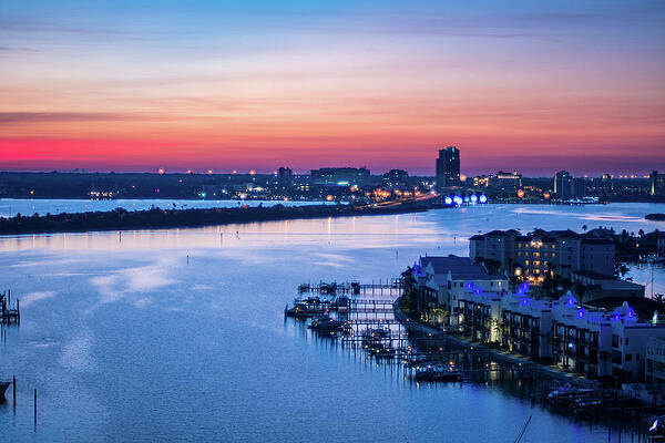 Wall Art featuring the photograph Firstlight Over Clearwater by Jeff Phillippi