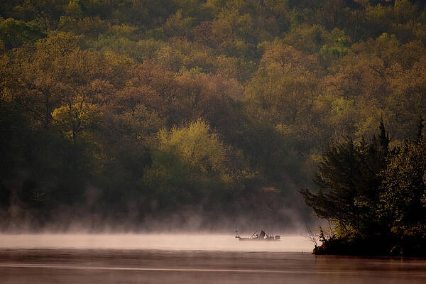 Wall Art featuring the photograph Fisherman Mist by Jeff Phillippi