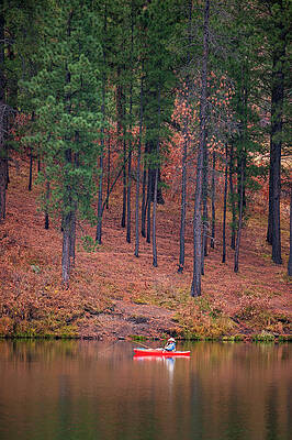 Wall Art featuring the photograph Fishing Fenton Lake by Jeff Phillippi