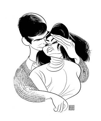 Hollywood Wall Art featuring the drawing Five Miles To Midnight by Al Hirschfeld