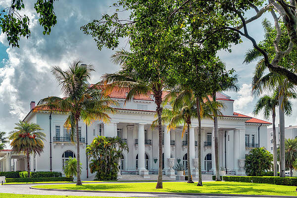U S Wall Art featuring the digital art Flagler Museum, Palm Beach, Fl by Laura Zeid