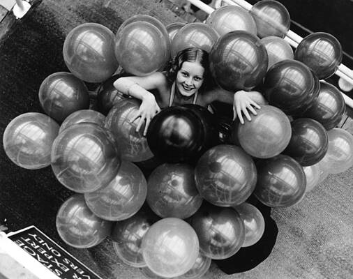 Wall Art featuring the photograph Float Of Balloons by Fox Photos