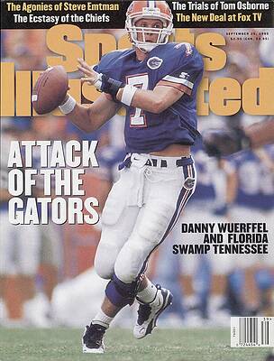 Danny Wuerffel in Action on Sports Cover Wall Art