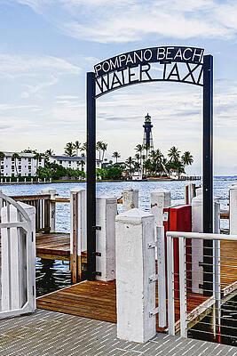 Florida Wall Art featuring the digital art Florida, South Florida, Hillsboro Beach, Lighthouse by Laura Diez