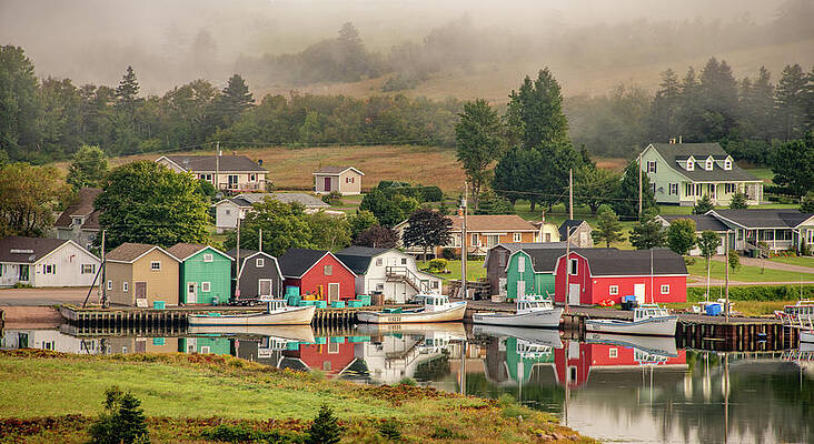 Wall Art featuring the photograph French River Fog by Marcy Wielfaert