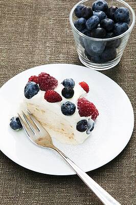 Frozen Berry And Cream Cheesecake Print