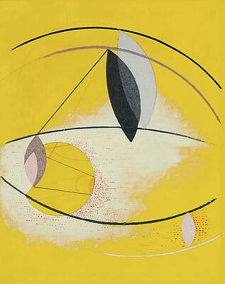 Yellow Wall Art featuring the painting Gal Ab by Laszlo Moholy-nagy