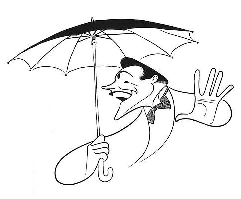Gene Kelly Singin' in the Rain Caricature Wall Art