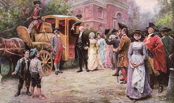 Jean Leon Gerome Painting - General Washington At Christ Church Easter Morning, 1795 by Jean Leon Gerome Ferris