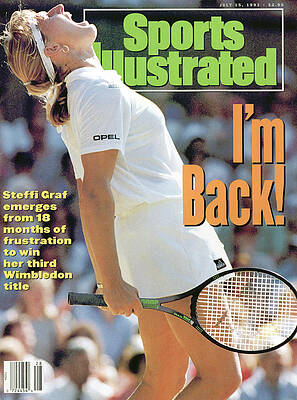 Steffi Graf Celebrates Wimbledon Win Photograph