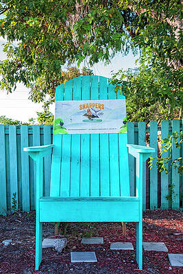 Atlantic Ocean Wall Art featuring the digital art Giant Chair, Key Largo, Fl by Lumiere
