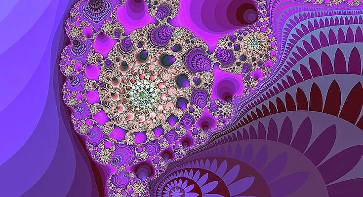 Textured Wall Art featuring the digital art Giant Mountain Spiral Purple by Don Northup