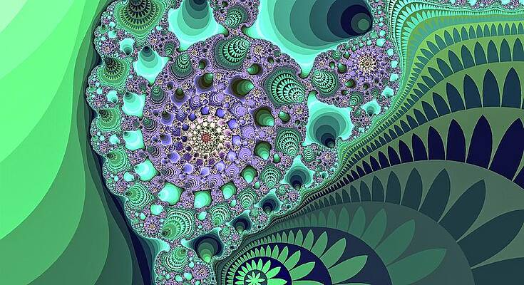 Textured Wall Art featuring the digital art Giant Spiral Fractal by Don Northup