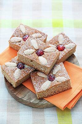 Gingerbread With Cherries And Almonds Print