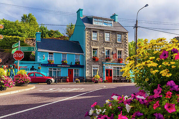 Facade Wall Art featuring the digital art Glengarriff, Cork, Ireland by Olimpio Fantuz