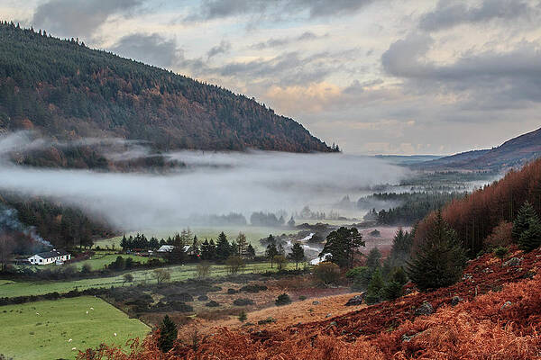Sunset Photograph - Glenmalure From The Zig-zags, Co Wicklow, Ireland by Adrian Hendroff