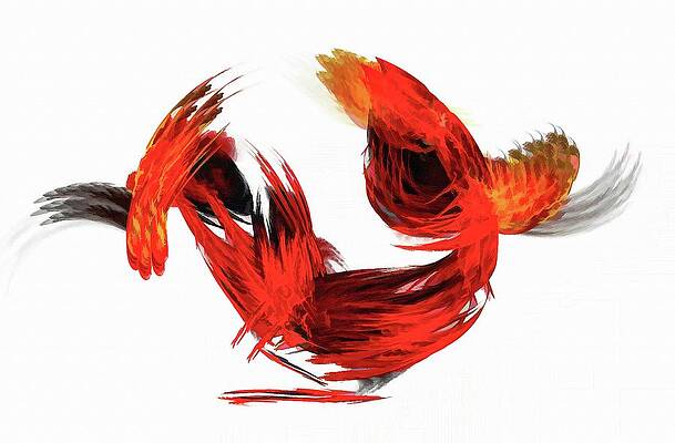 Wall Art featuring the digital art Glory Fire Orange by Don Northup