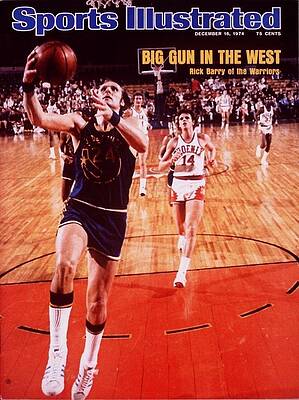 Rick Barry in Action on Sports Illustrated Photograph