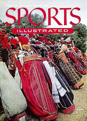 Retro Golf Bags on Magazine Cover Photograph