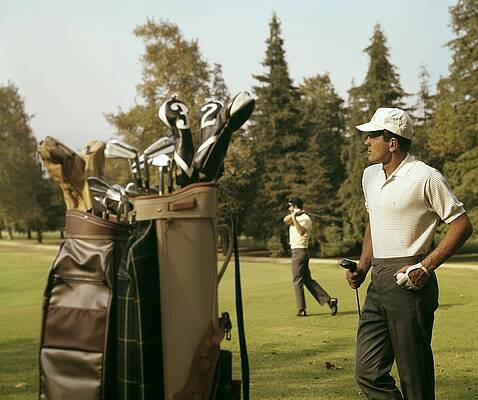 Golfers on a Sunny Course Wall Art