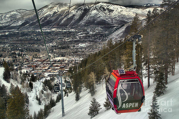 Mountain Wall Art featuring the photograph Gondola Over Aspen by Adam Jewell