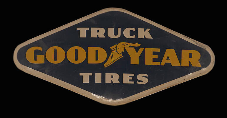 Transportation Photograph - Goodyear Truck Tire Sign by Flees Photos