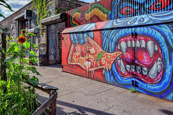 Facade Wall Art featuring the digital art Graffiti In Bushwick Brooklyn by Lumiere