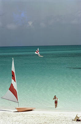 Sailboats on a Turquoise Sea Wall Art