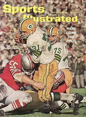 Jim Taylor Breaks Through Defense Wall Art