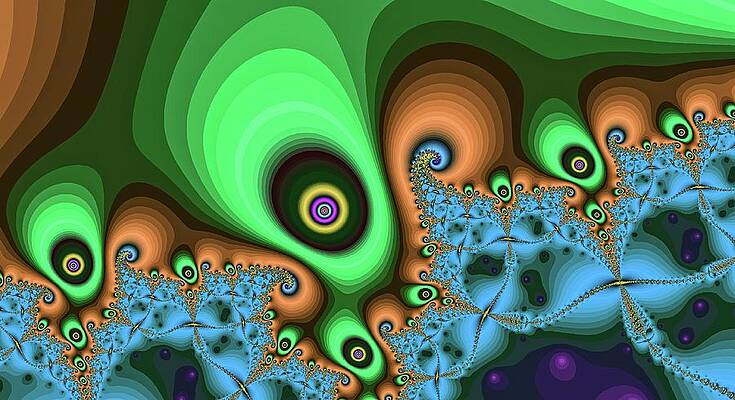 Vibrant Wall Art featuring the digital art Green Magic Glow by Don Northup