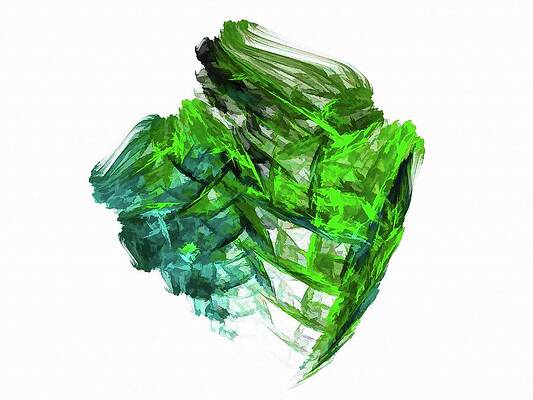 Wall Art featuring the digital art Green Motorcycle Engine by Don Northup