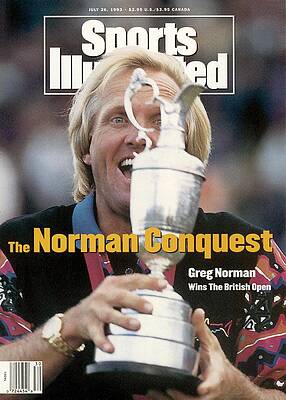 Greg Norman Celebrates British Open Win Photograph