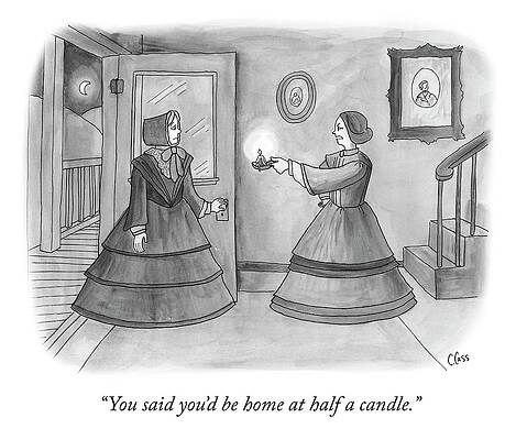 Candle Wall Art featuring the drawing Half A Candle by Caitlin Cass