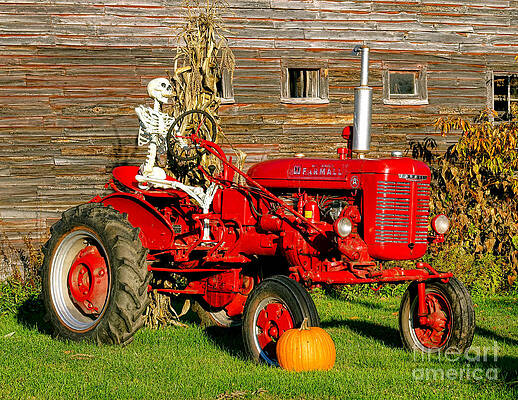 Old Photograph - Halloween Farmall by Olivier Le Queinec