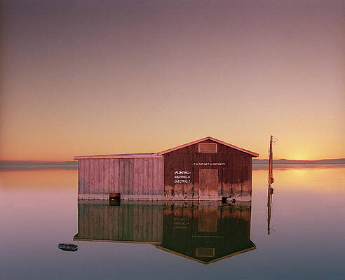 Floating Shed at Sunset Wall Art