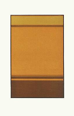 Monochrome Wall Art featuring the painting Harmony Of Analogy In Broken Orange And Yeliow-brown by James Ward