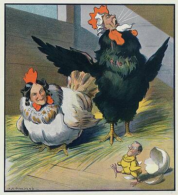 Chicken Painting - Hatched One At Last by Louis Glackens