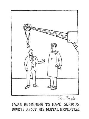 Construction Drawing - Having Serious Doubts by Glen Baxter