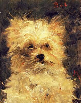 Dog Painting - Head Of A Dog bob by Edouard Manet