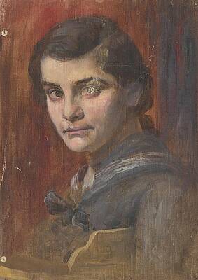 Gaze Painting - Head Study Of A Young Man Aurel Ballo by Aurel Ballo