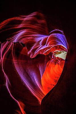 Desert Wall Art featuring the photograph Heart Of Antelope Canyon by Dawn Richards