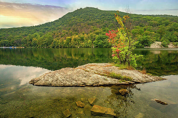 Nature Wall Art featuring the digital art Hessian Lake, Bear Mountain, Ny by Claudia Uripos