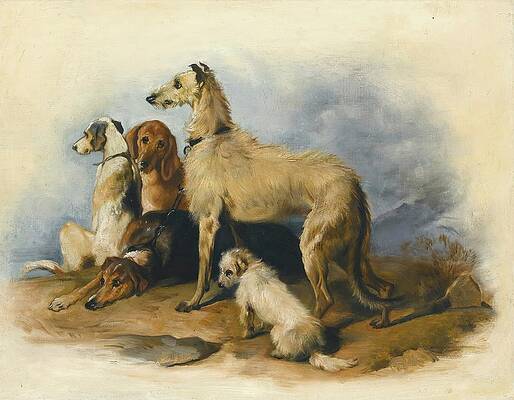 Dog Painting - Highland Dogs by Sir Edwin Henry Landseer