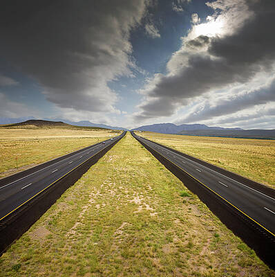 Wall Art featuring the photograph Highway In The Flatlands South Of by Ed Freeman