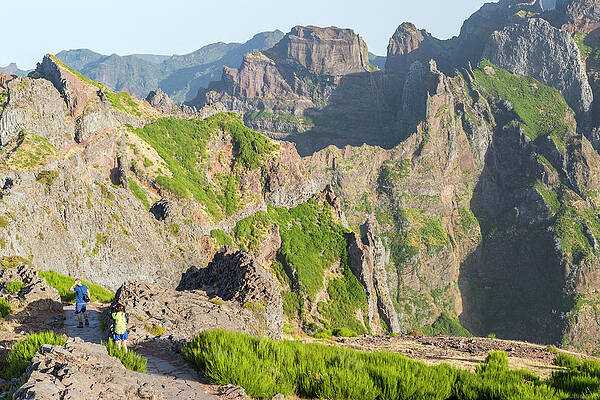 Impressive Wall Art featuring the digital art Hiking Trail, Madeira, Portugal by Sebastian Wasek